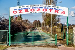 Wejście do ogrodów działkowych Czeczotka od strony ul. Witosa
