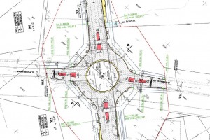 Plan ronda na skrzyżowaniu ulic Ostrowskiej, Przemysłowej i Żołnierzy AK